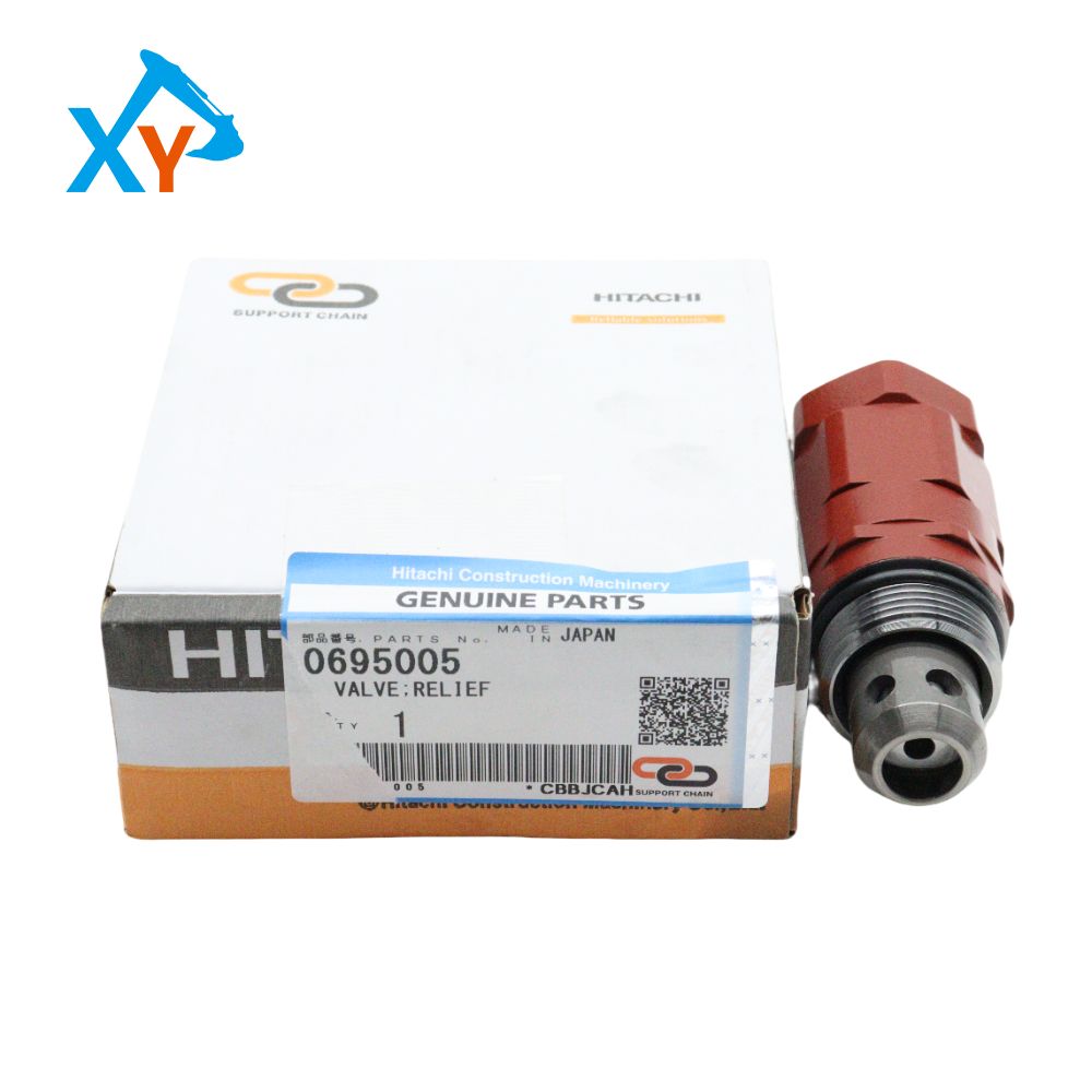 0695005 Genuine Hitachi overflow valve for Hitachi EX8000-6 excavators.