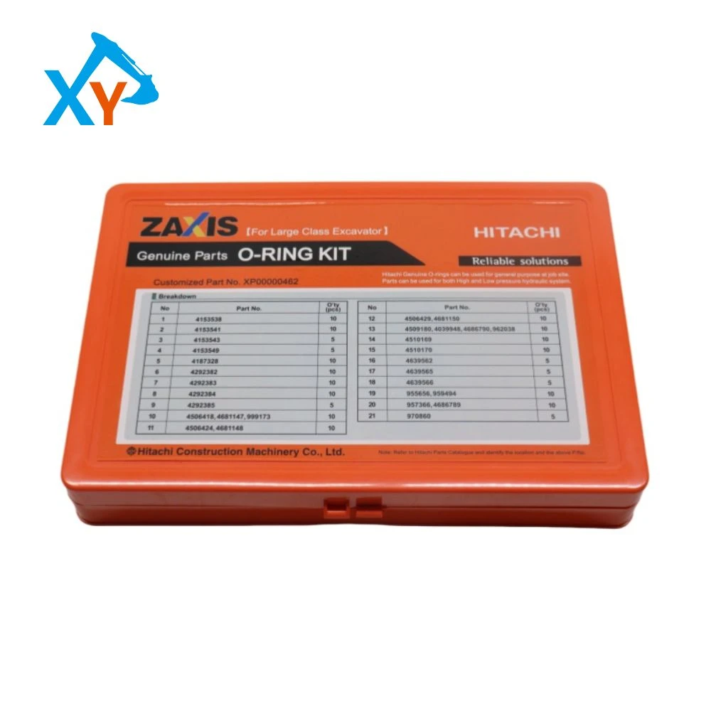 XP00000462 Genuine Hitachi O-rings in original packaging for Hitachi ZX450-3 excavators.