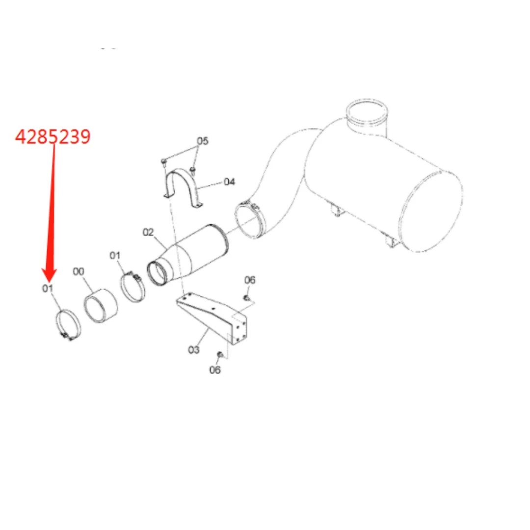 4285239&nbsp;Original Excavator Clamp Hose for Hitachi ZX350-7