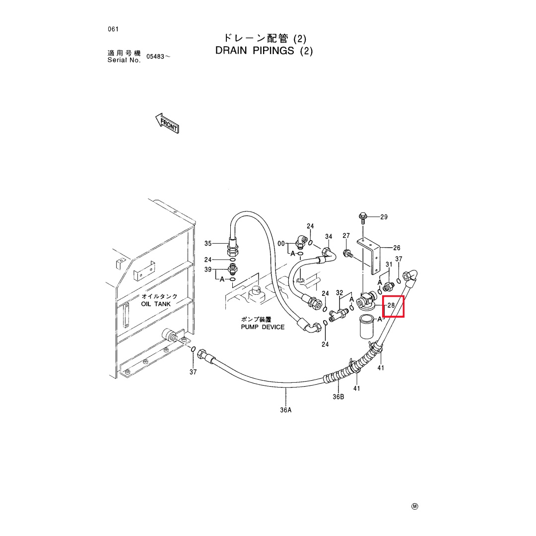 4363399 Original Excavator Hydraulic Drain Piping Filter for Hitachi ZX600