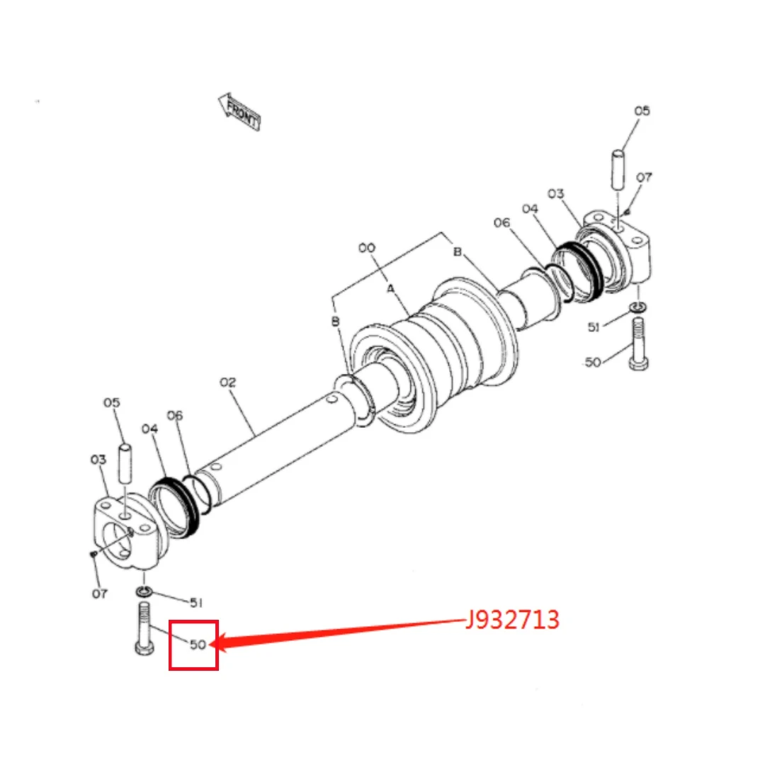 J932713 Original ZX450-3 excavator bolt