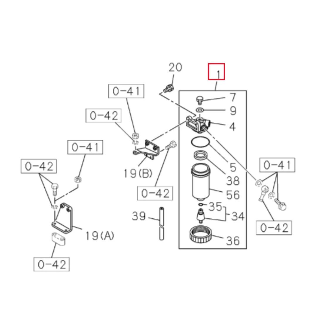 1132008410 Original Excavator SEDIMENTER for ISUZU Engine 6BG1 4JG1