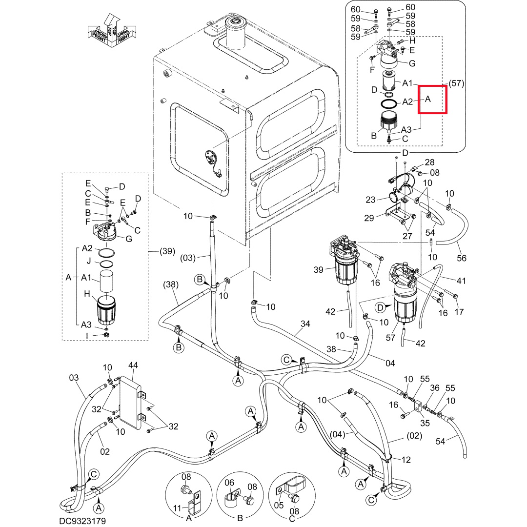 4719920 Original Excavator Fuel Filter for Hitachi ZX200-3