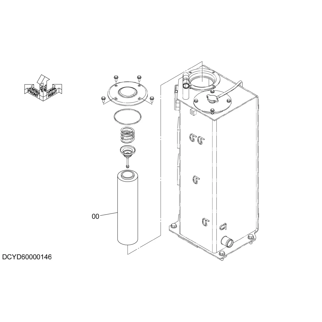 YD00003087 Original Excavator Filter Element for ZX68USR-5A