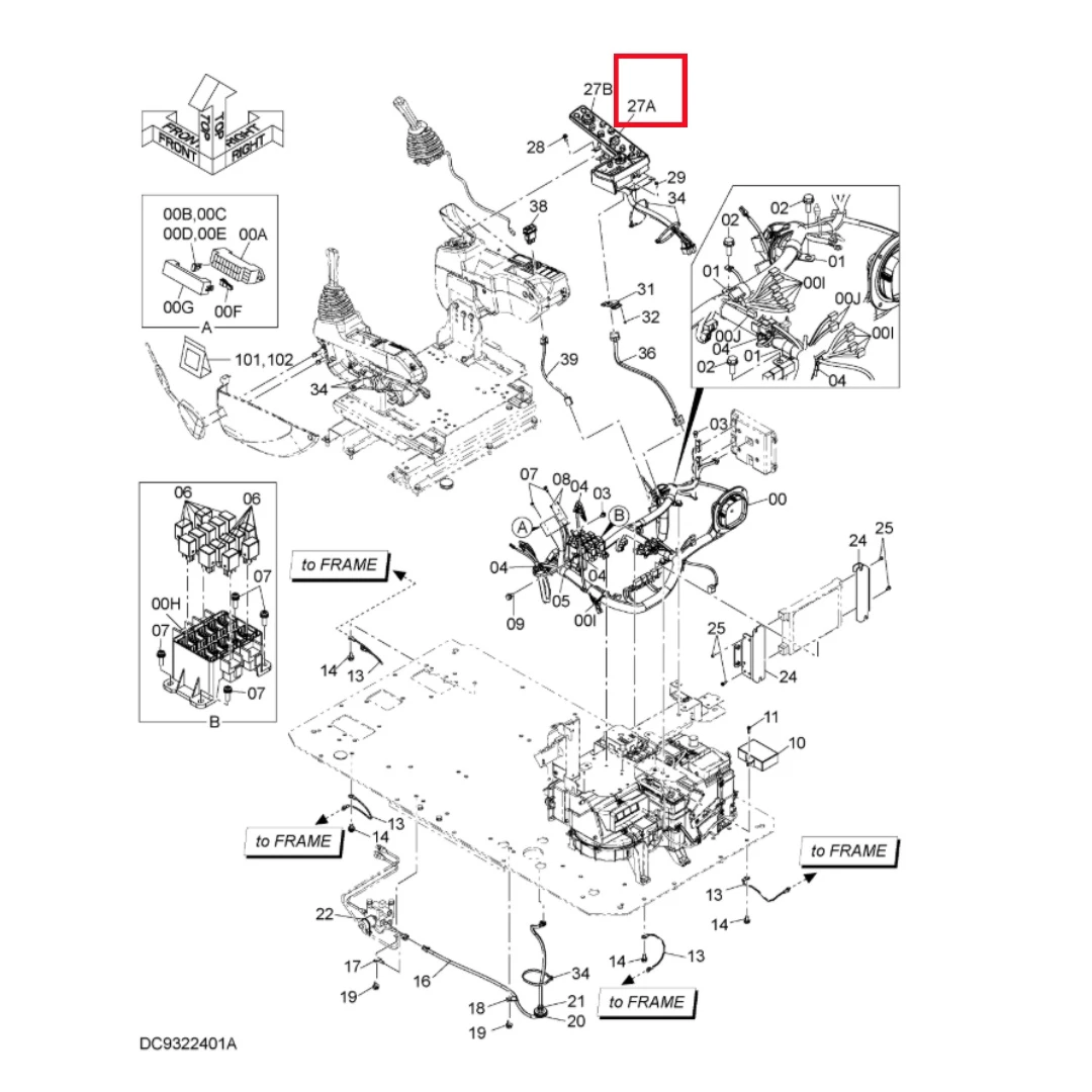 YA00031829 Excavator Switch Box for Hitachi ZX200-5A