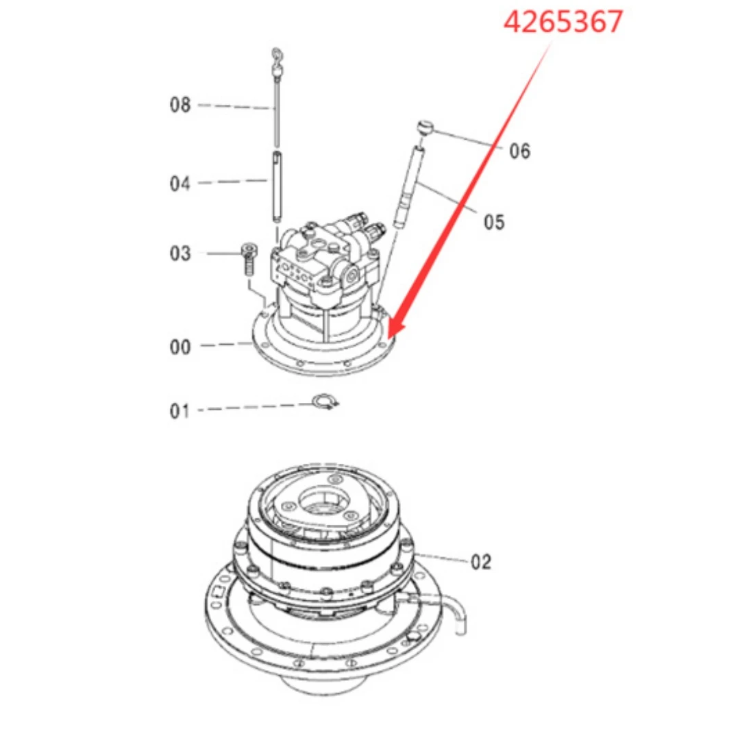 4625367 Original Excavator Swing Motor for ZX240-3