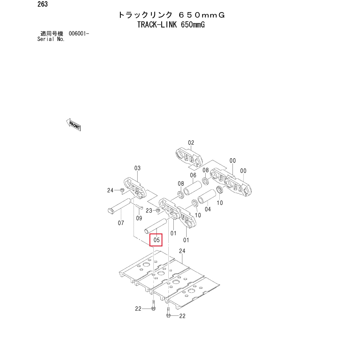 3075265 Original Excavator Pin for Hitachi ZX800