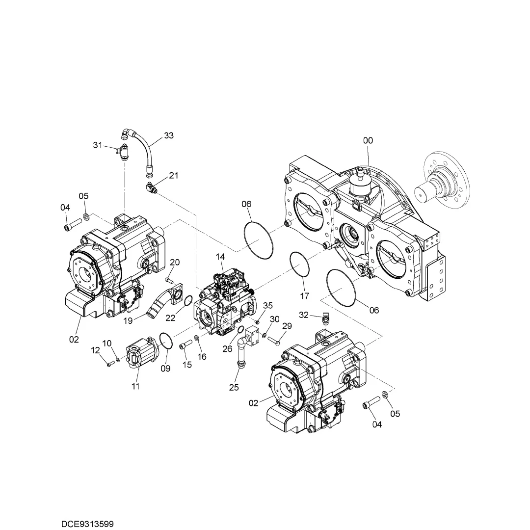 9313599 Original Excavator Hydraulic Pump Assembly for ZX870-5B
