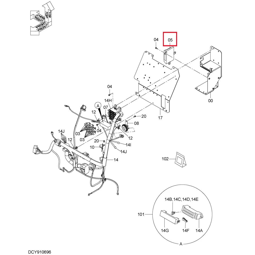 4631129 Excavator Controller for Hitachi ZX200-3