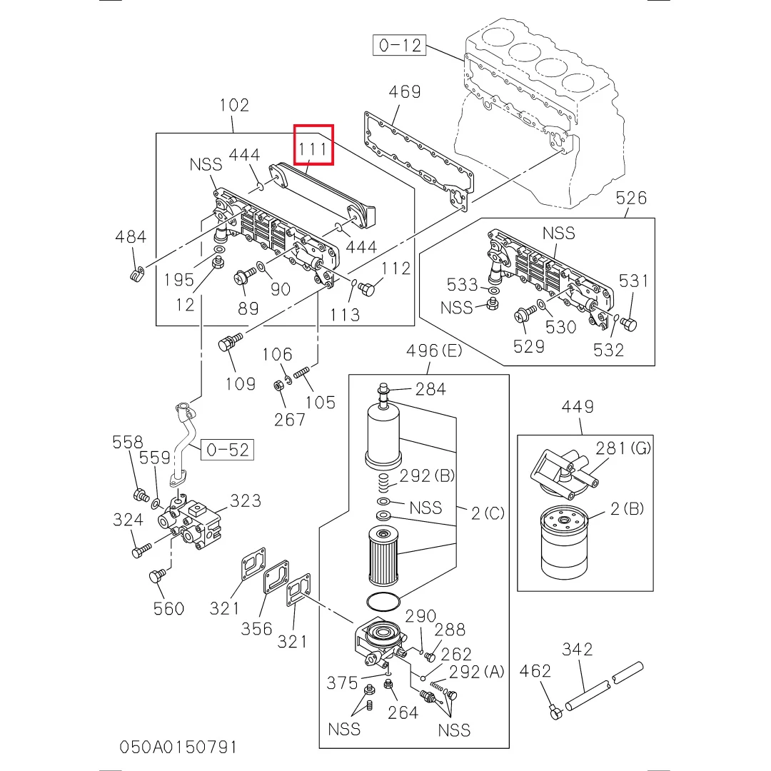 8970320250 Original Excavator Oil Cooler for ISUZU 4BG1 ENGINE
