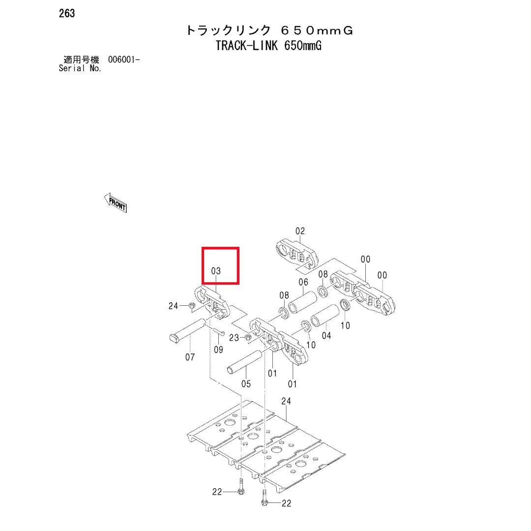 3075264 Original Excavator M TRACK-LINK for Hitachi ZX800