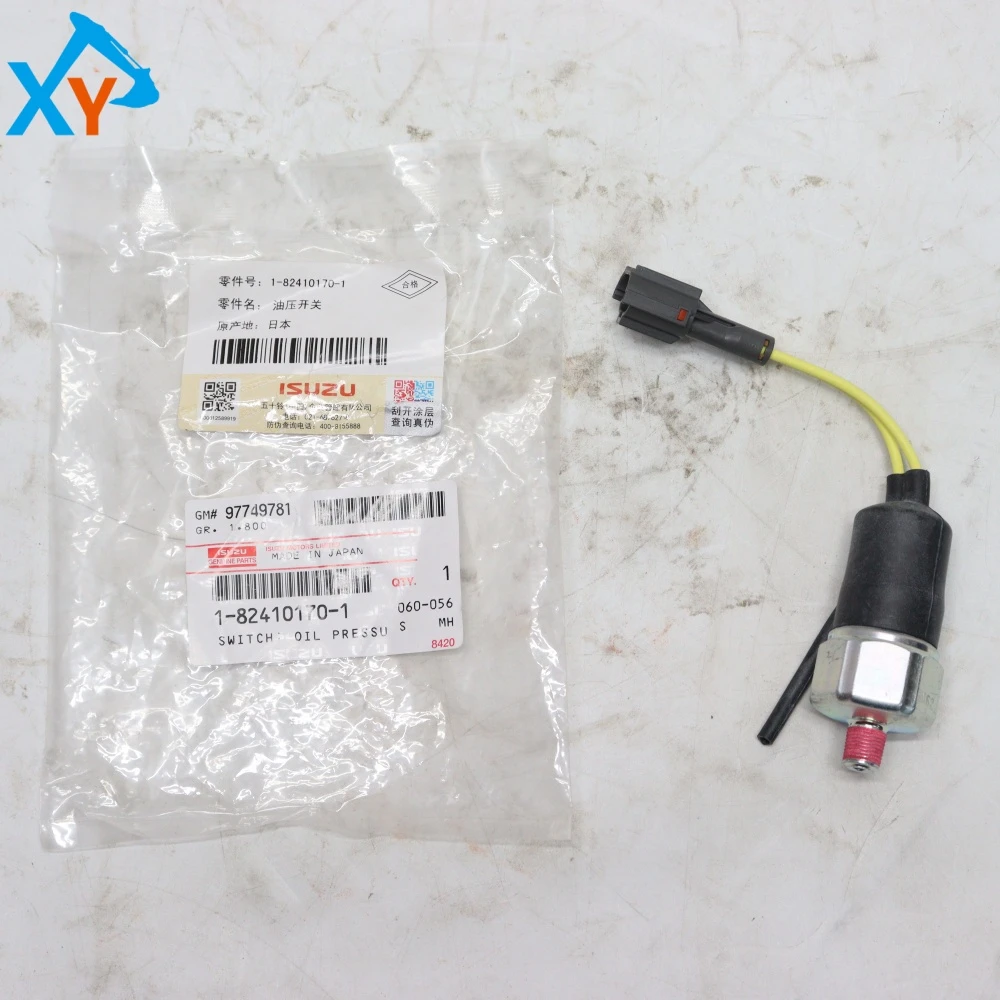 1824101701 Original Excavator OIL PRESSURE SWITCH for ISUZU 6HK1 Engine