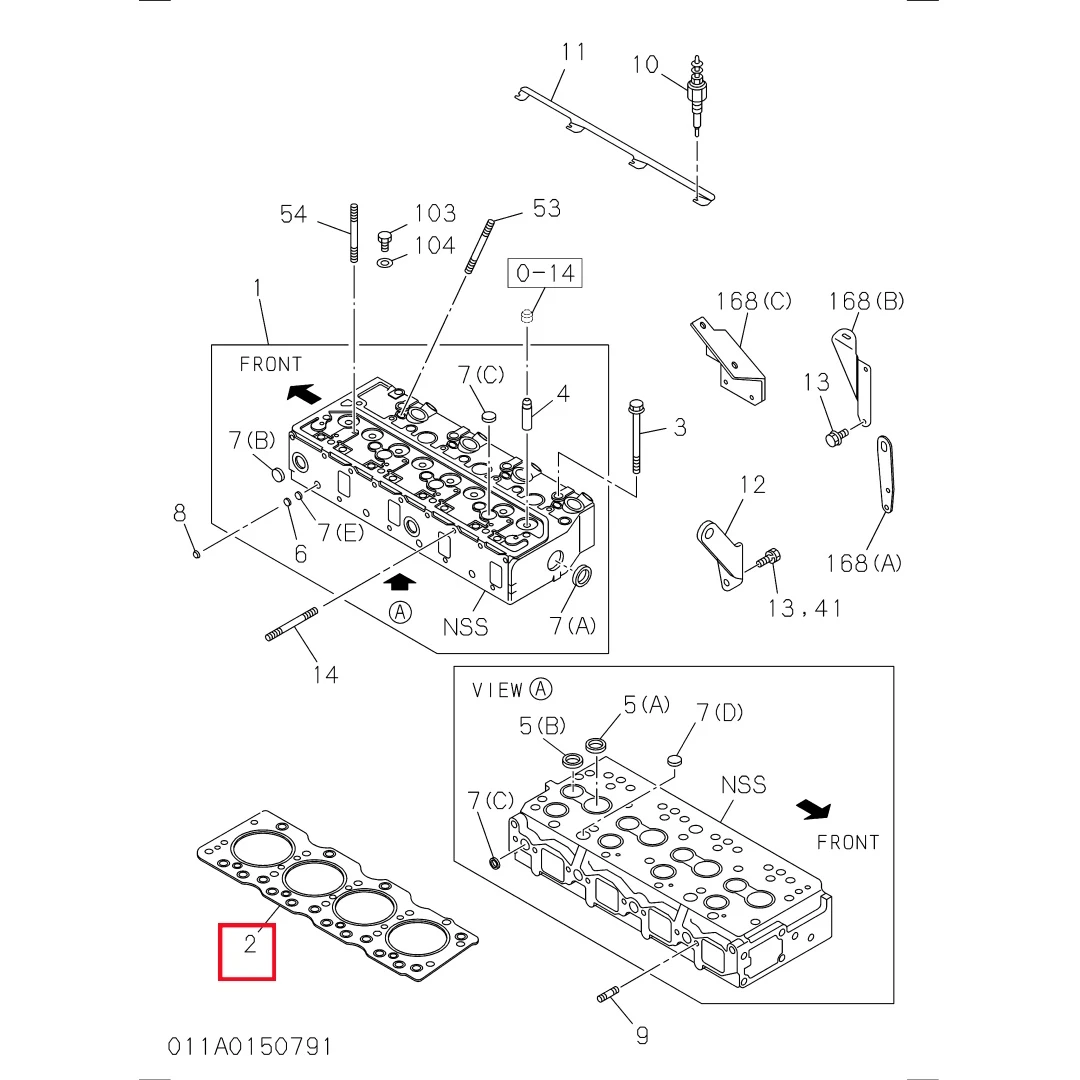 8972221171 Original Excavator Gasket for ISUZU Engine 4BG1