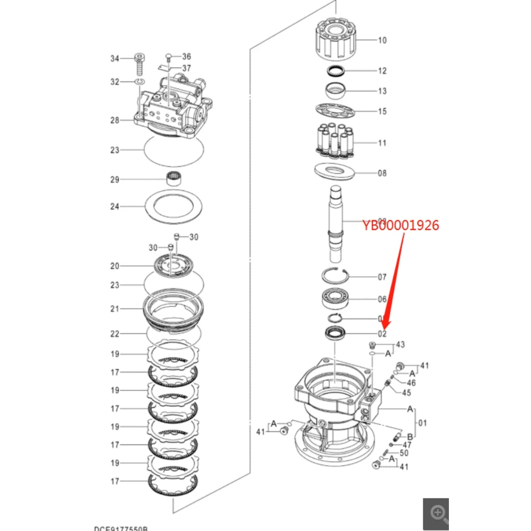 YB00001926 Original Excavator Oil Seal for ZX130-6