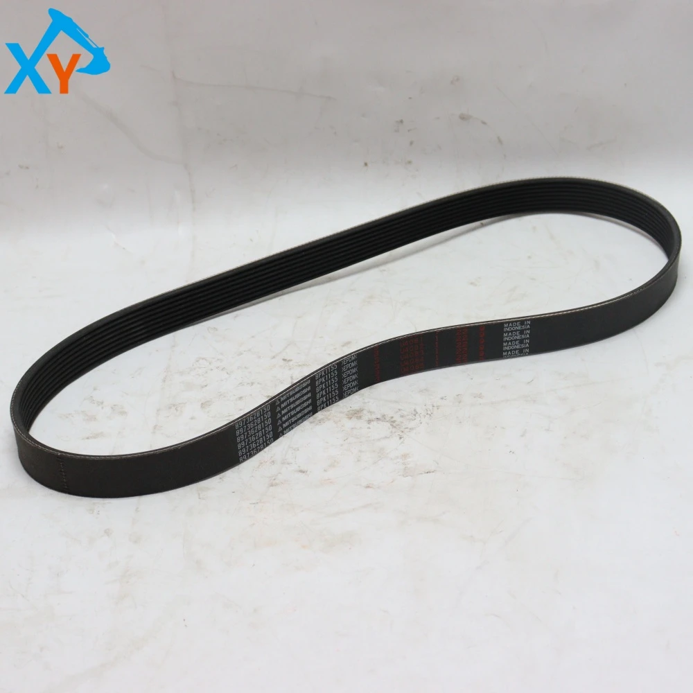 8973628150 Original Excavator Fan Belt for ISUZU 4HK1 Engine