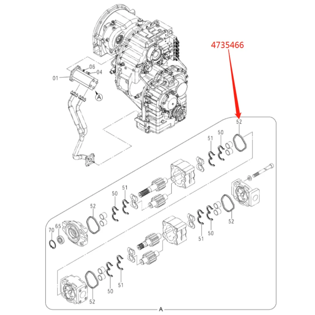 4735466 Original Loader Gasket for Hitachi ZW310