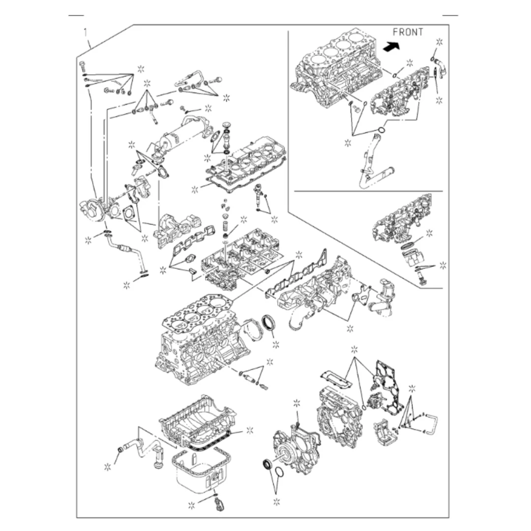 5878177121 Original Excavator Engine Repair Kit for ISUZU Engine 4JJ1