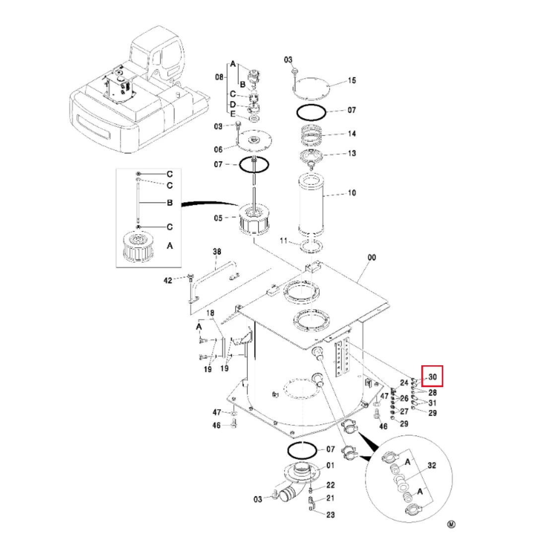 A852322 Original Excavator S-Elbow for ZX200-3