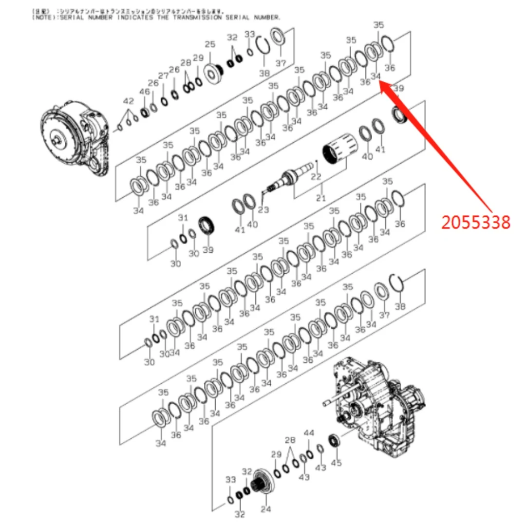 2055338 Original Excavator Plate Shim for ZW250