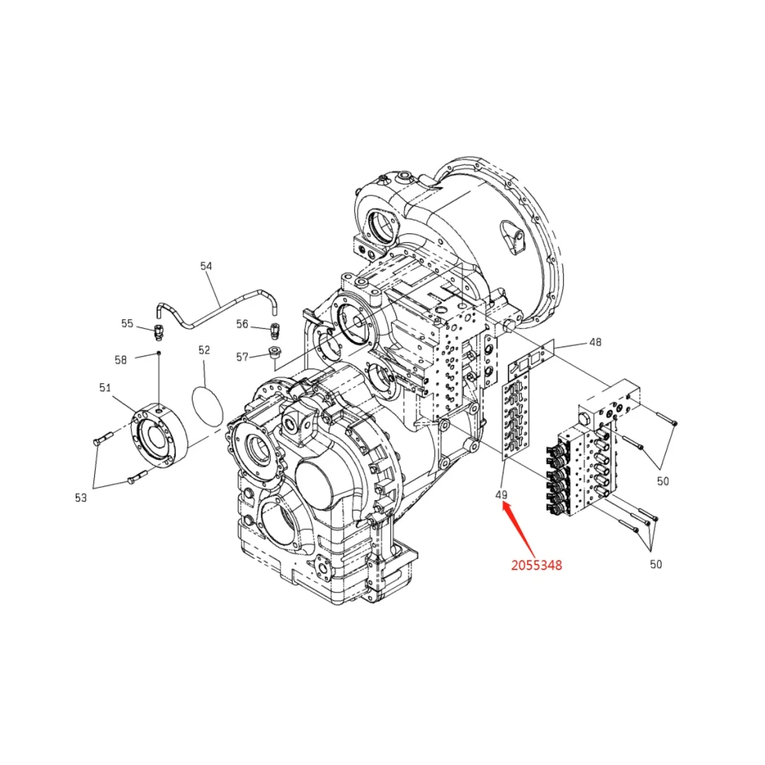 2055348 Original Loader Solenoid Valve Gasket for ZW220