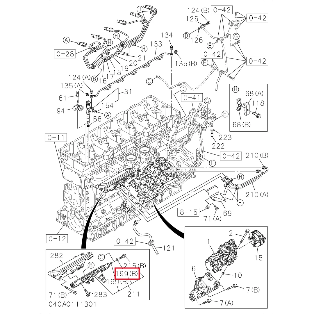 8976022180 Excavator 4HK1 Engine Parts Gasket