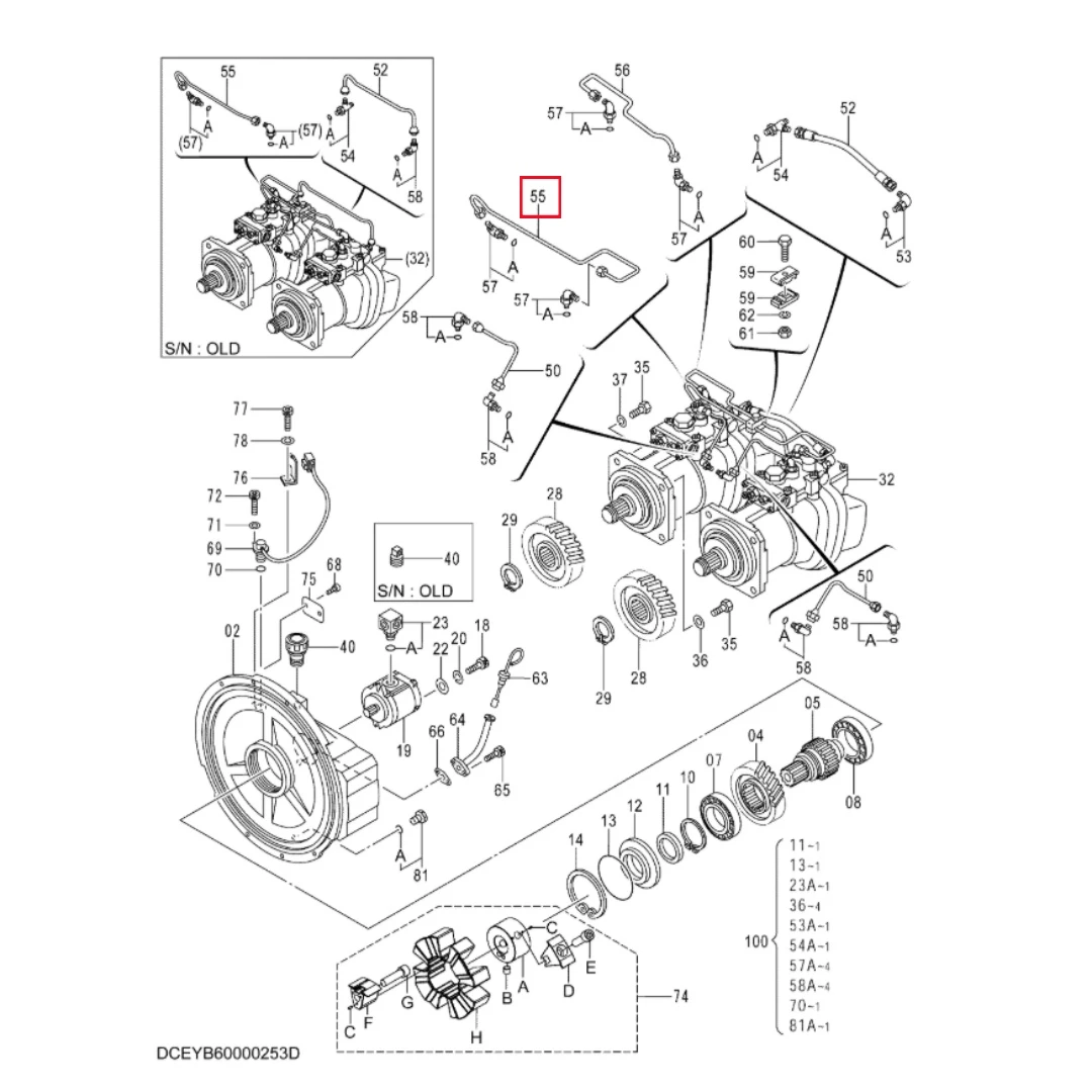 YB00000665 Excavator Parts Iron Pipe for Hitachi ZX330-5G