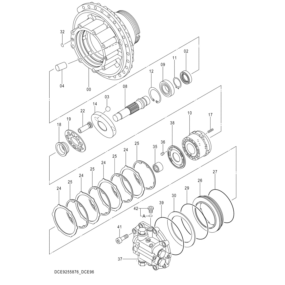 9255876 Original Excavator Travel Motor for Hitachi ZX300-6