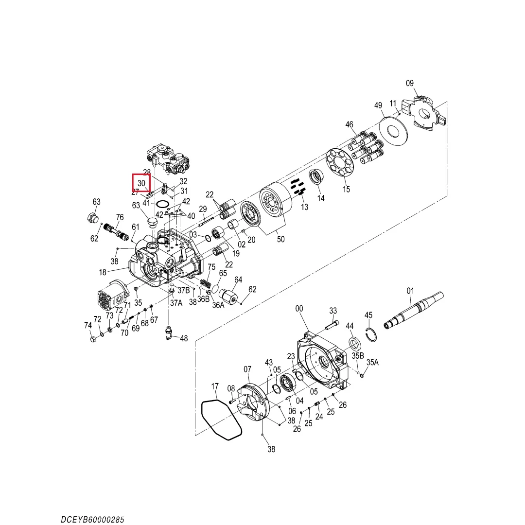 4404102 Original Excavator Pump Pin for Hitachi ZX110