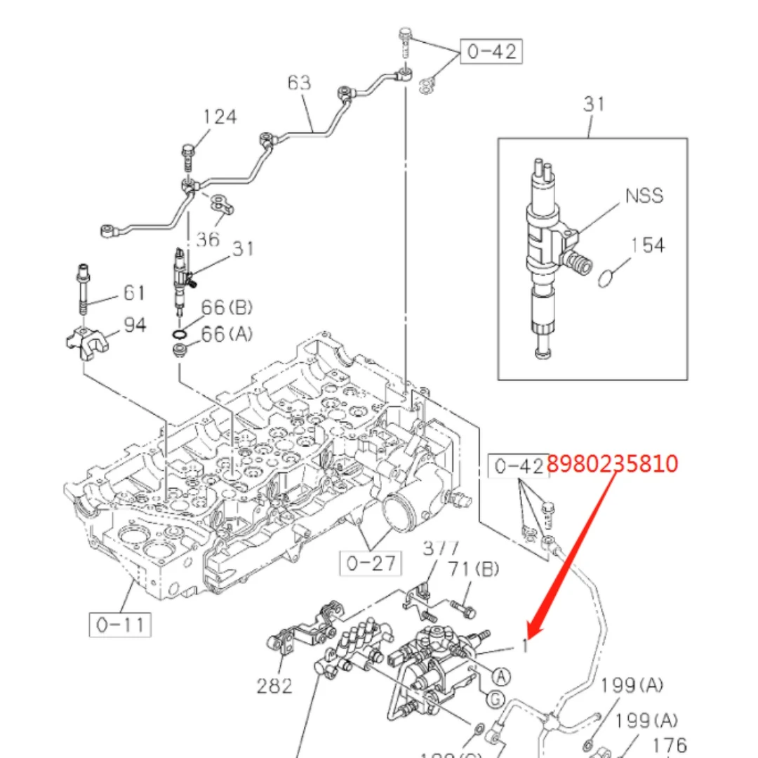 8980915653 Original Excavator 6HK1 Engine Injection Pump