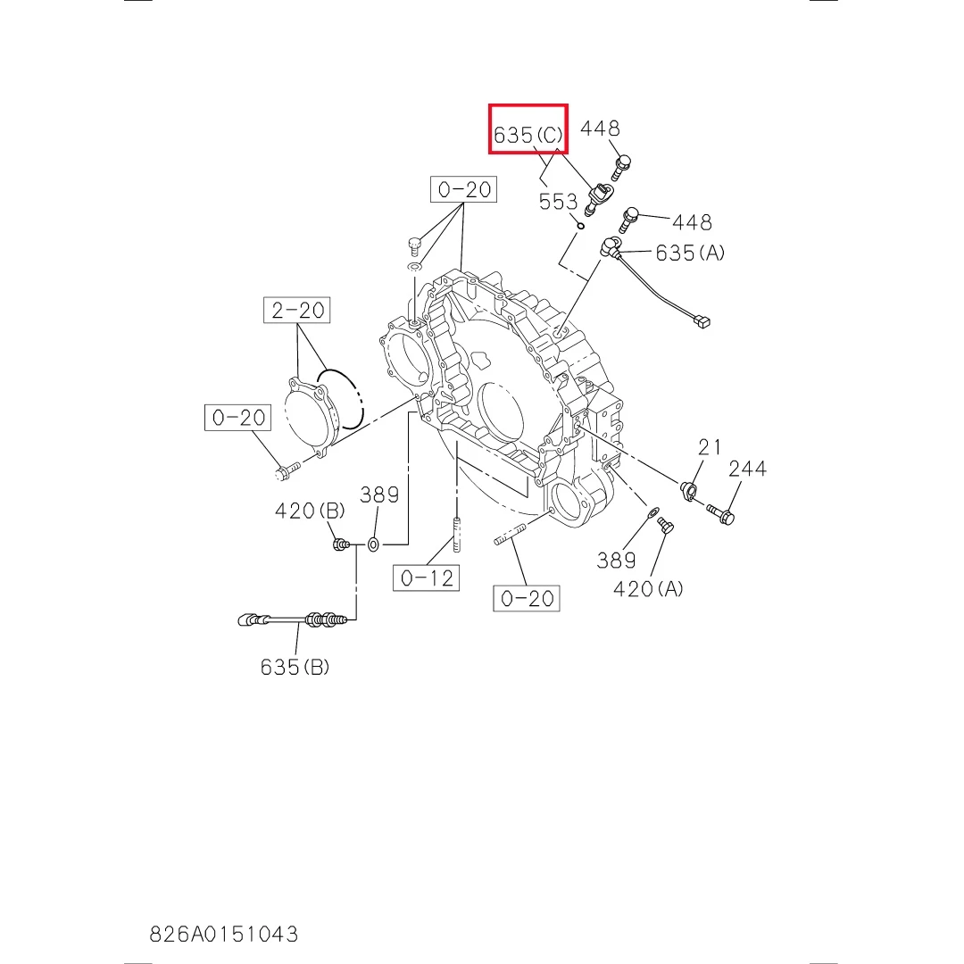 8973061131 Original 6HK1 Engine Crankshaft Sensor