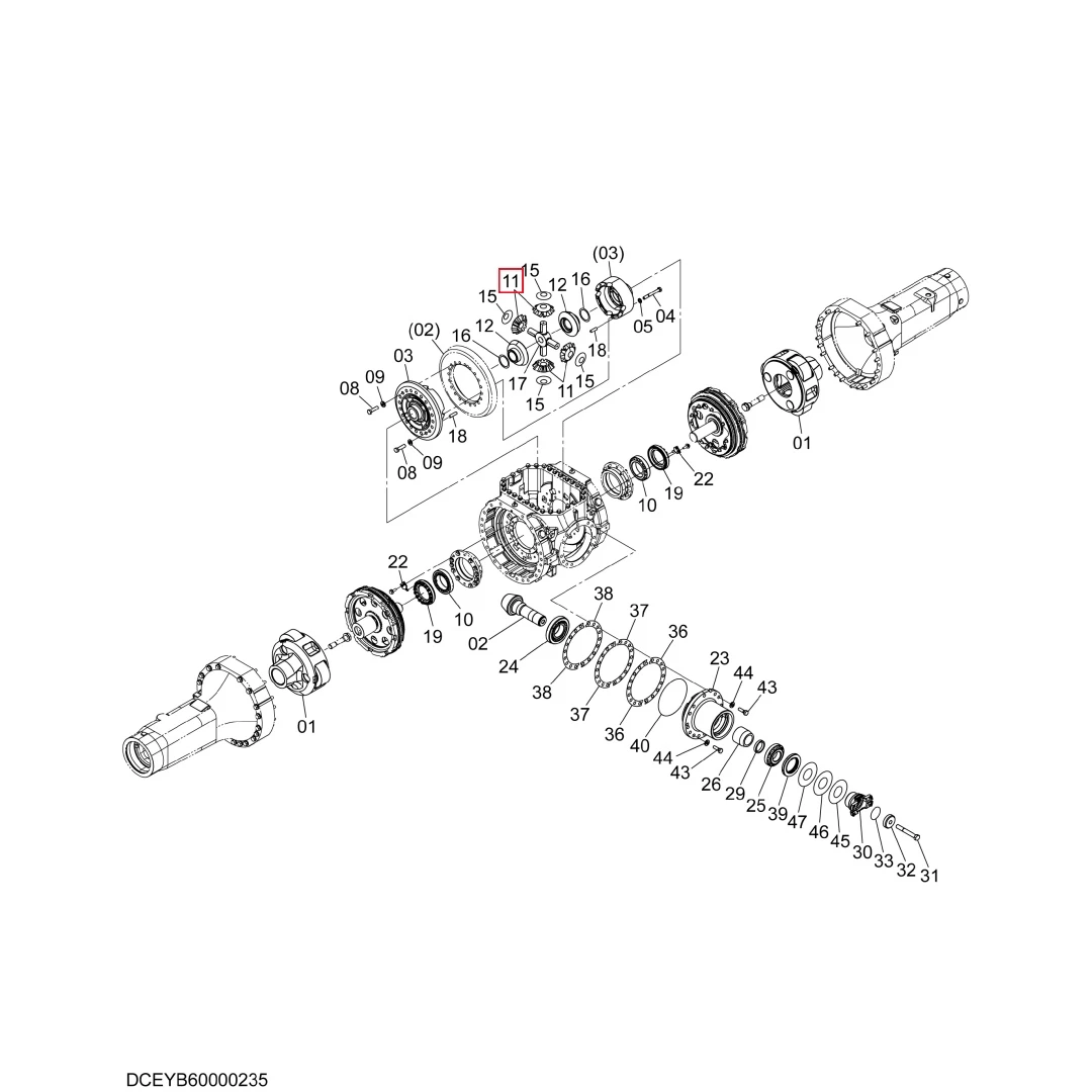 2055487 Original Loader Pinion Gear for ZW250-6