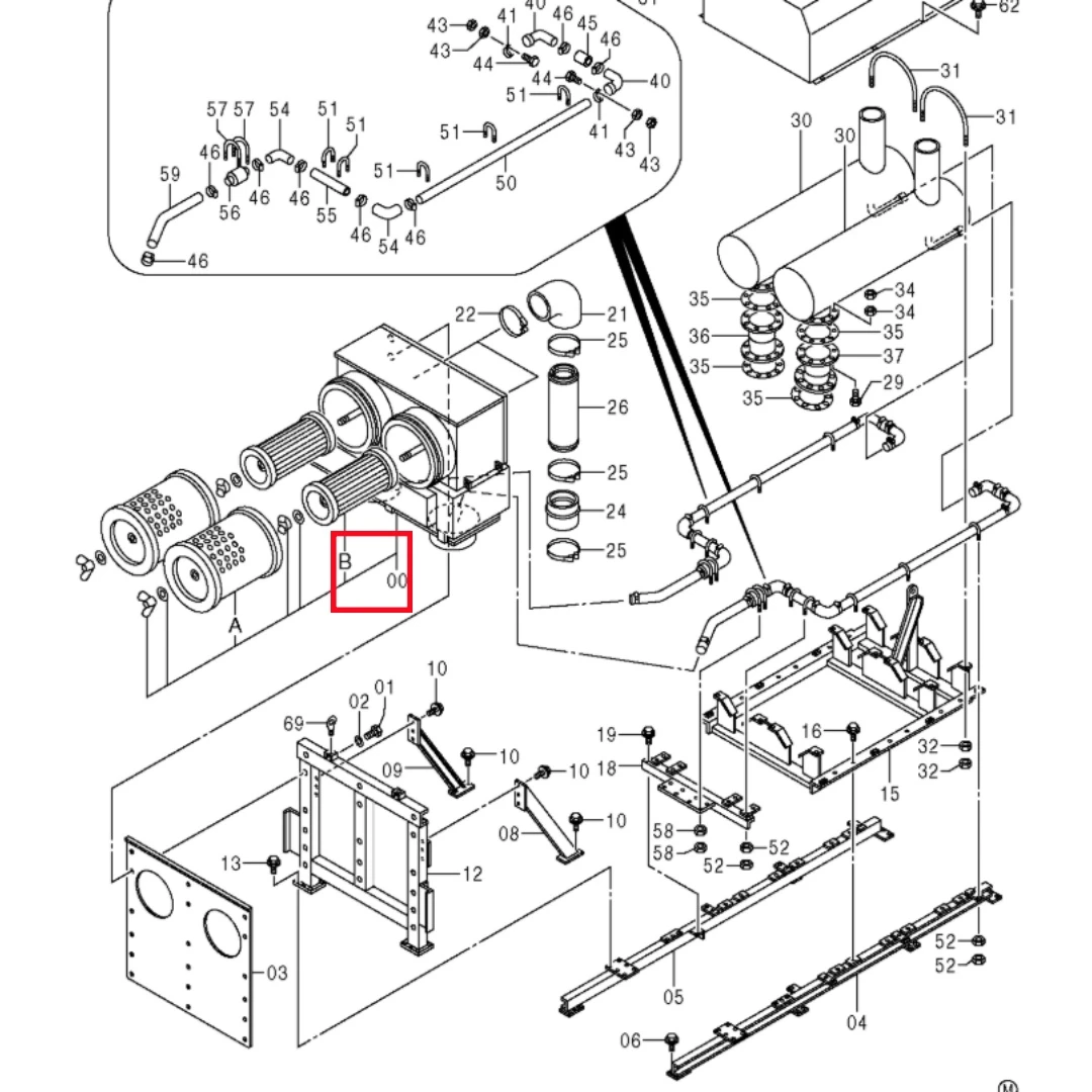 4331920 Excavator Filter Element for EX1900-6