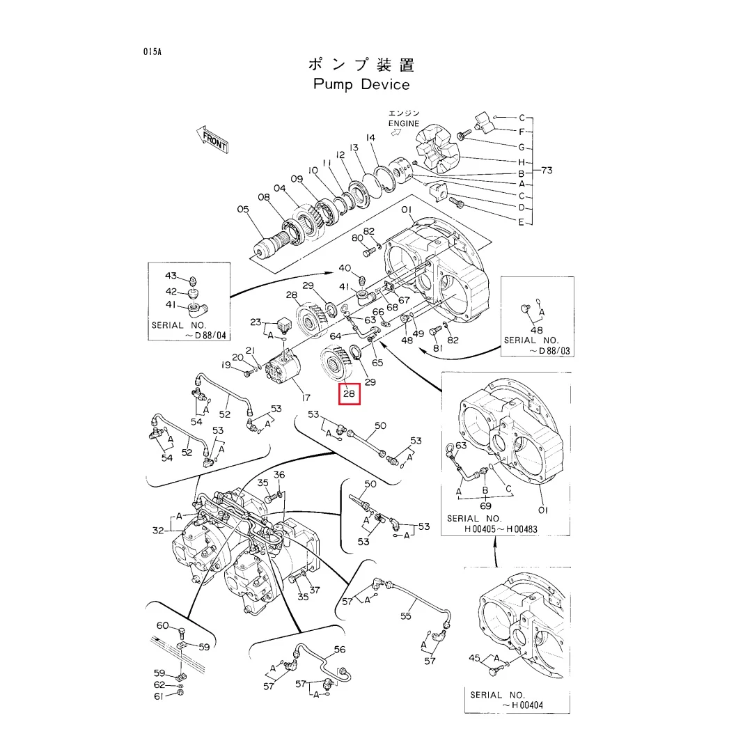 3035853 Original Excavator Drive Gear for ZX330
