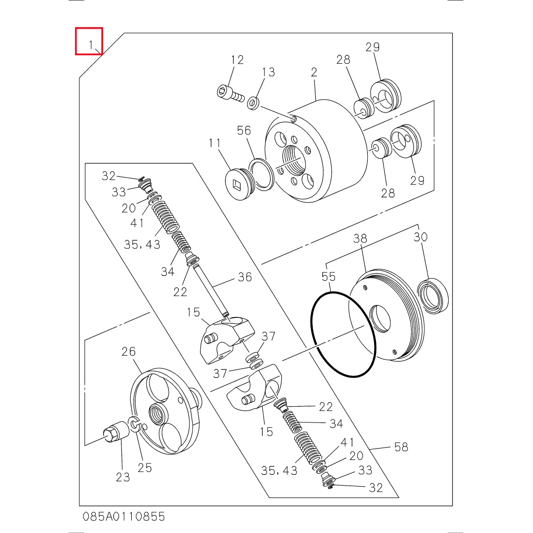 1157405330 Original Excavator 6HK1 Engine Timer