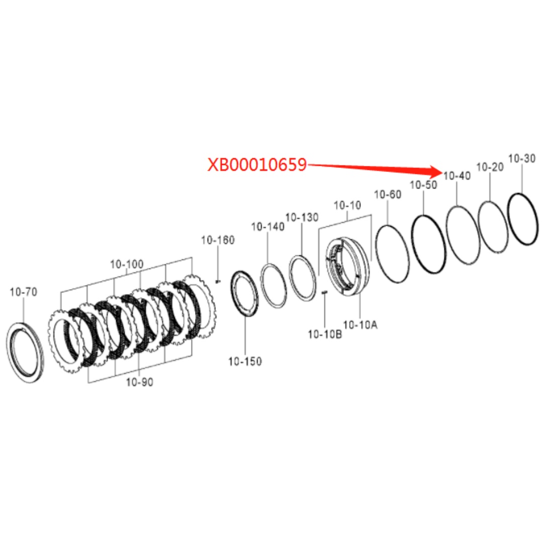 XB00010659 Original Loader Rubber Ring for ZW180-5A