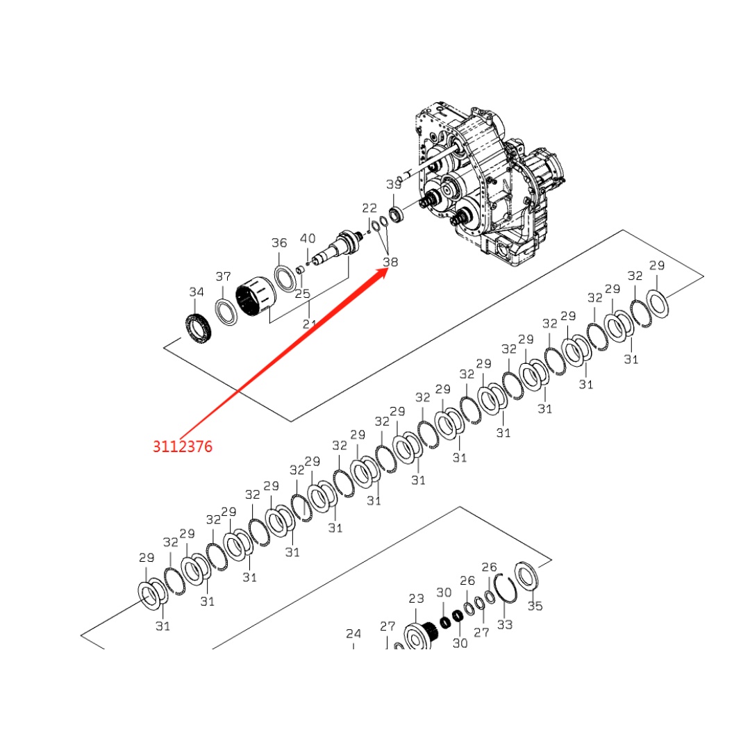 3112376 Original Excavator Seal Ring for ZW220