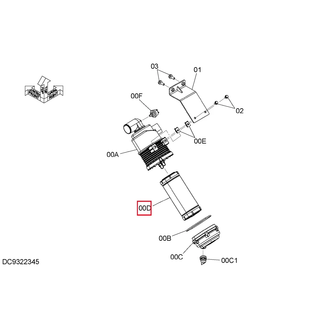 YD00001540 Original Excavator Filter Element for ZX33U-5A