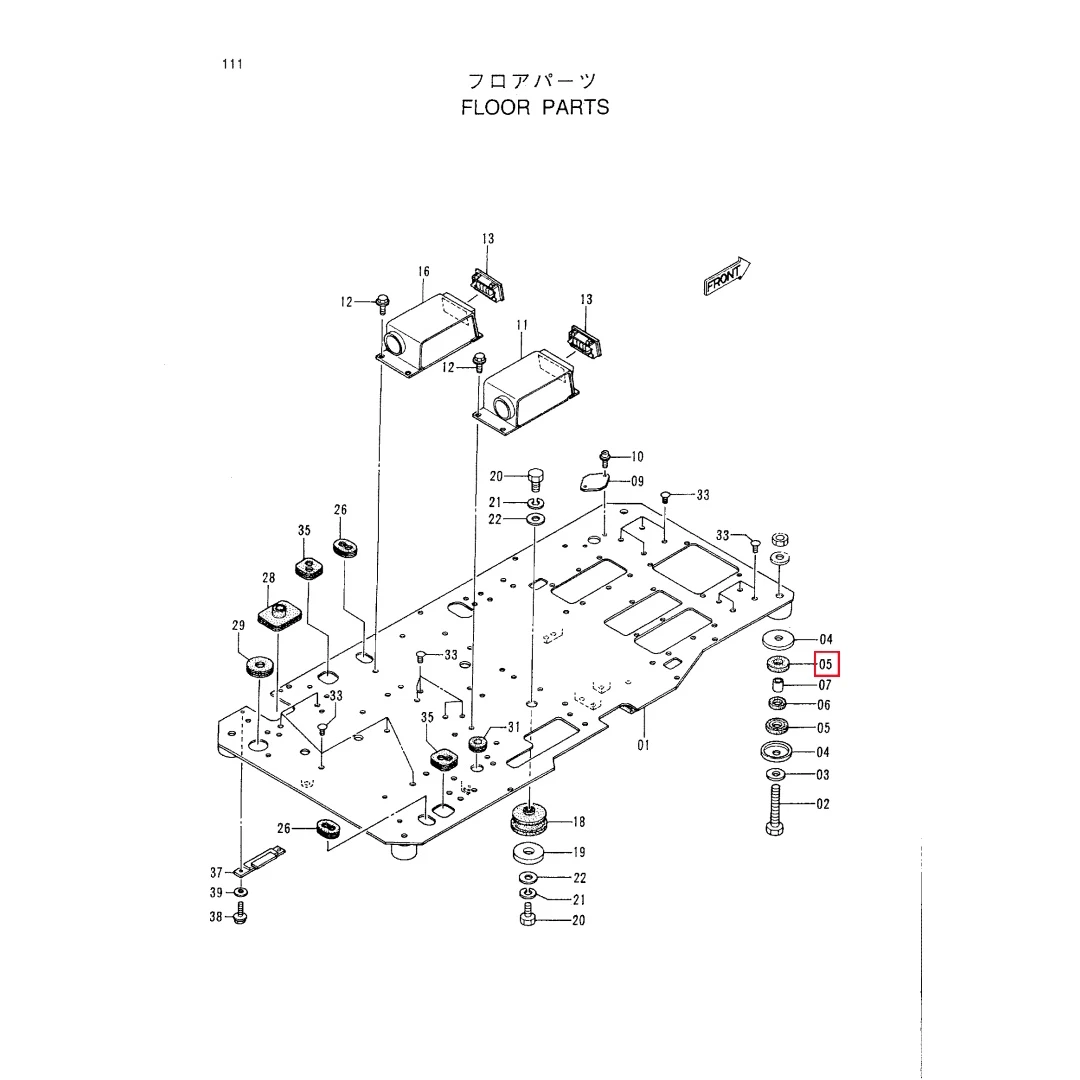 4203877 Original Excavator Rubber Pad for Hitachi EX200