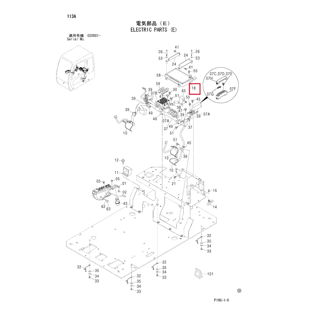 4439897 Original Excavator Wire Harness for ZX200