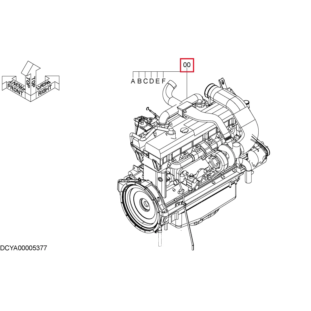 YA00005377 Isuzu 6WG1 Engine Assembly for Hitachi ZX870-5G Excavator