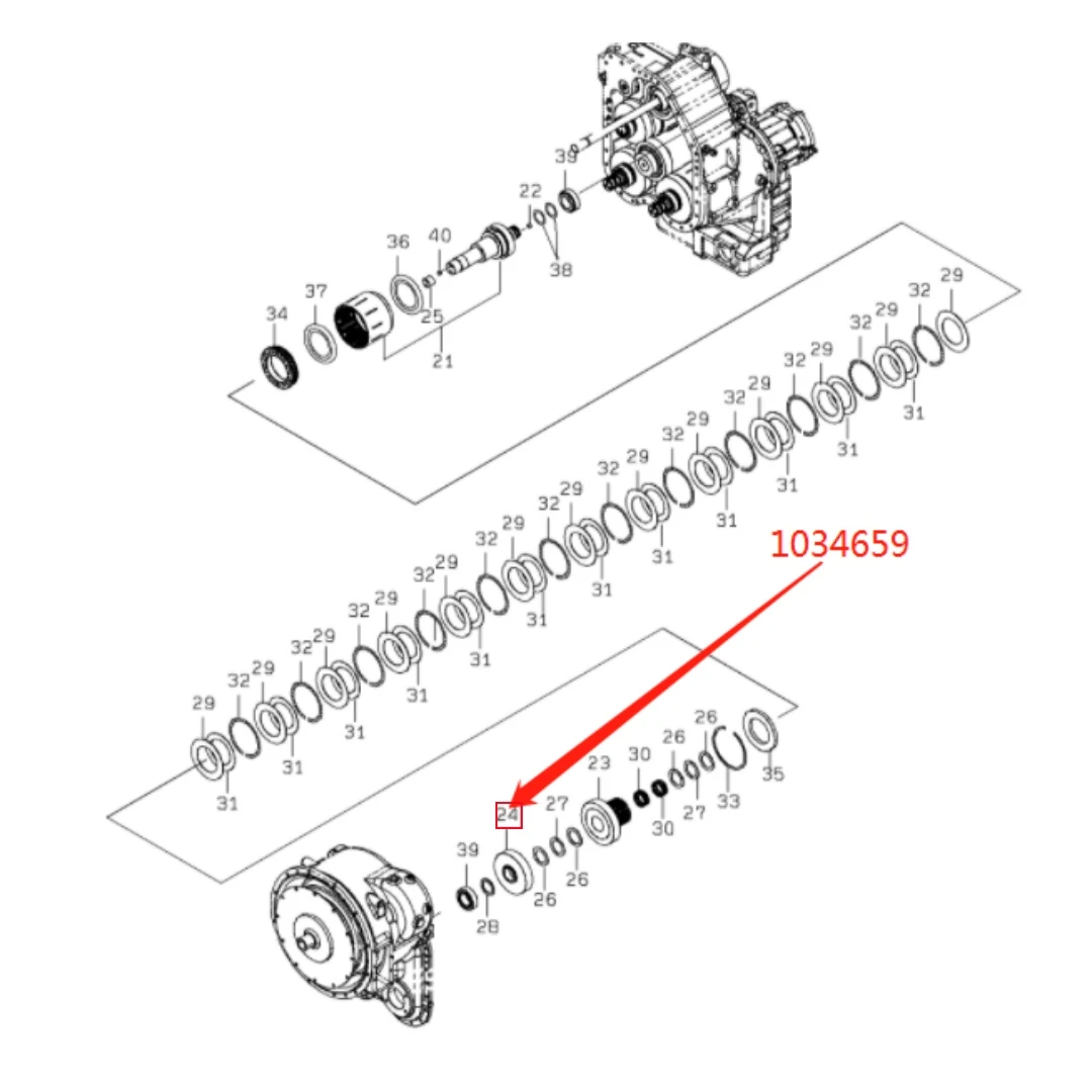 1034659 Original Loader Gearbox Gears for ZW220