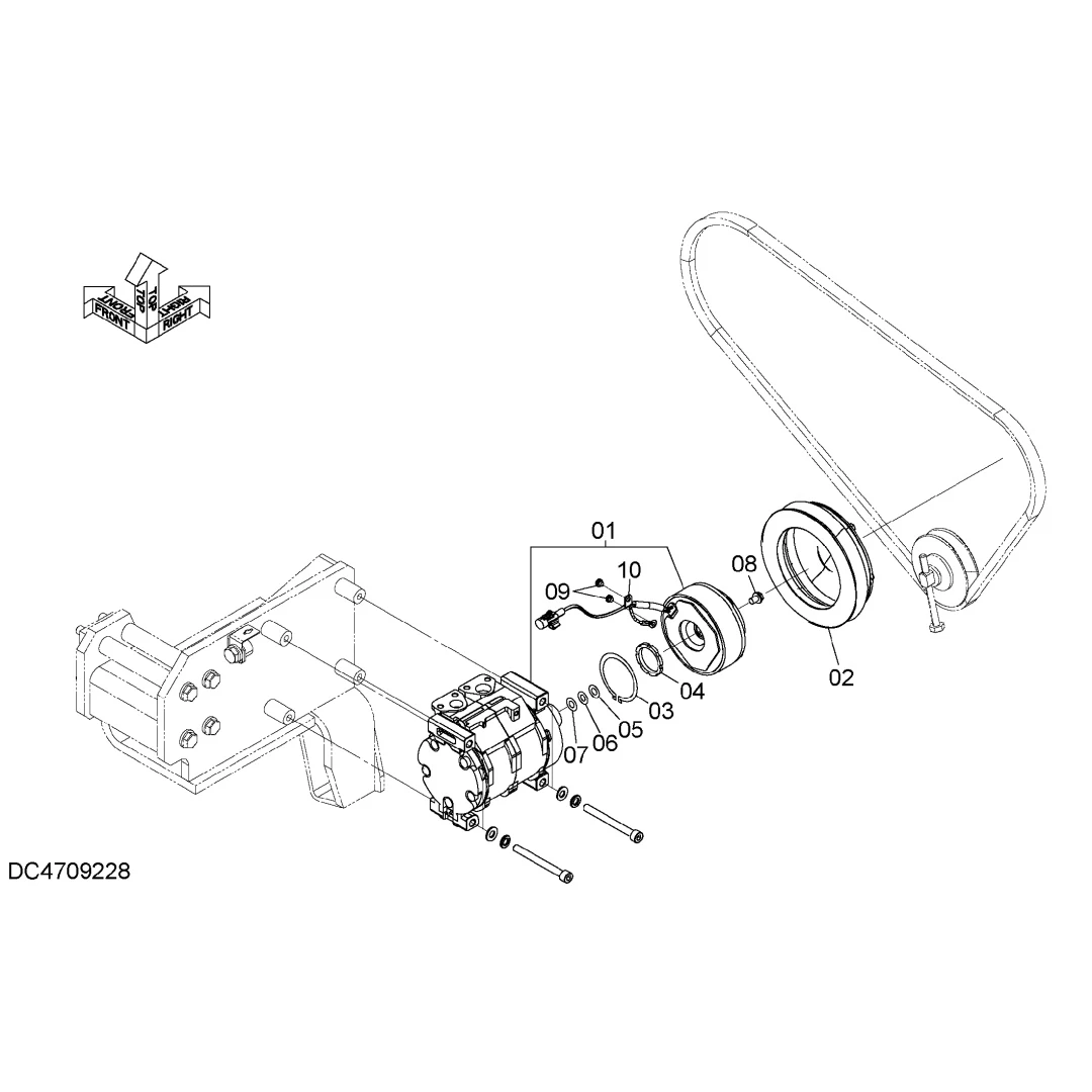4709228 Excavator Compressor for ZX870-5A
