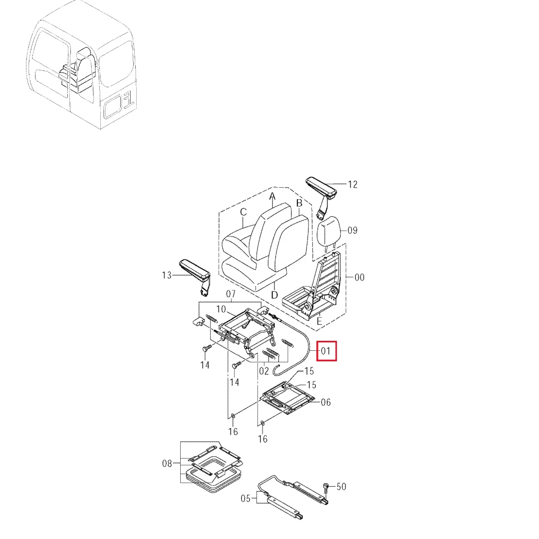 4370198 Original Hitachi Excavator Part Cable for ZX200-3G