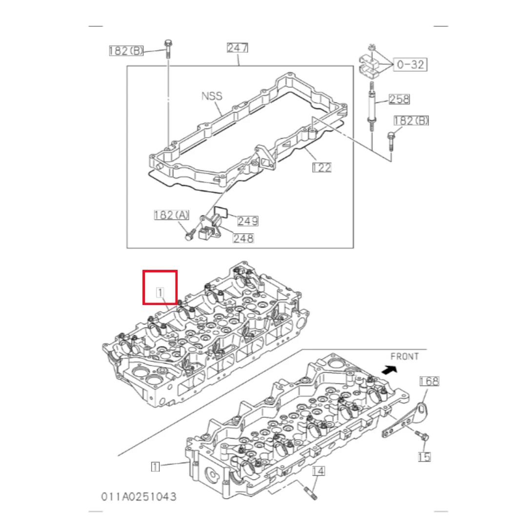 8981706171 Excavator Spare Parts 4HK1 Engine Cylinder Head  ﻿