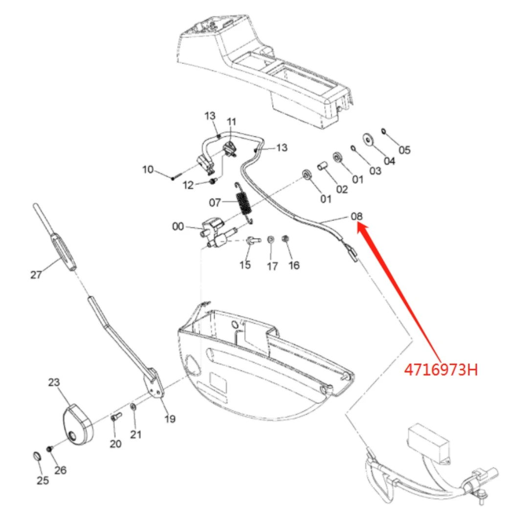 4716973 Original Cab Switch Wiring Harness for ZX200-5A Excavator Electrical Parts