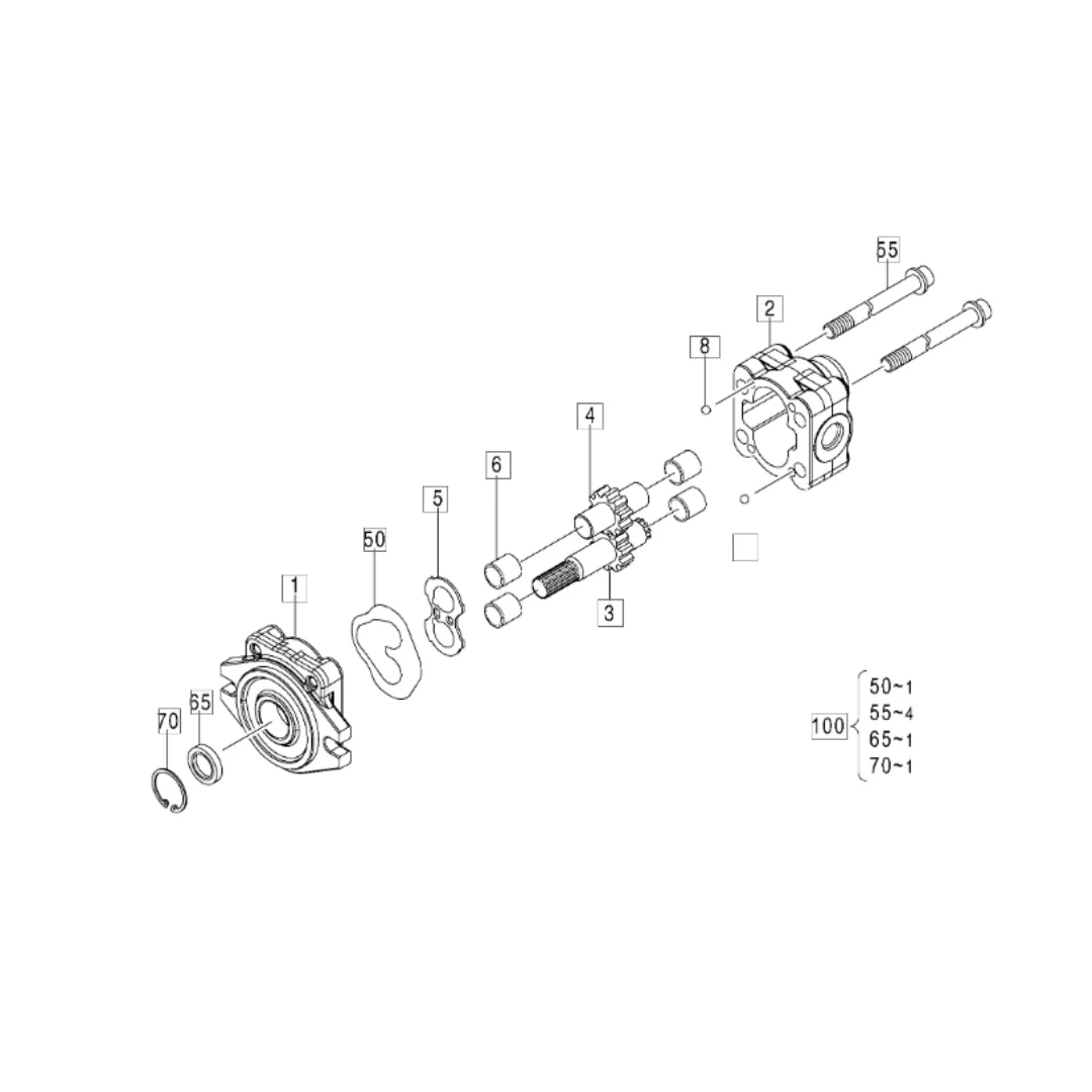YB00005093 Original Excavator Hydraulic Gear Pump for ZX200-5A ﻿