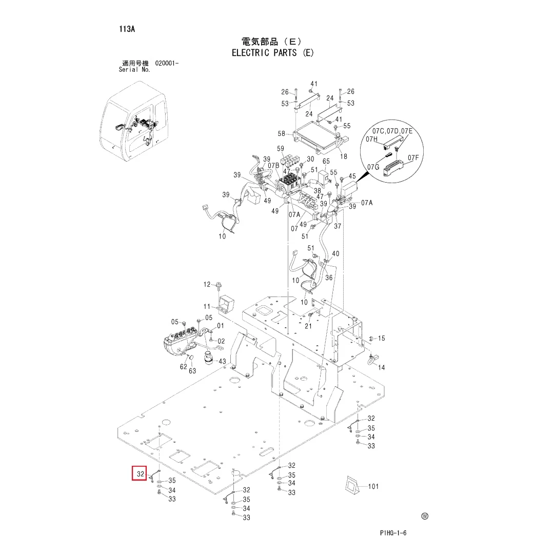 4281293 Original Excavator Wire Harness for Hitachi ZX200