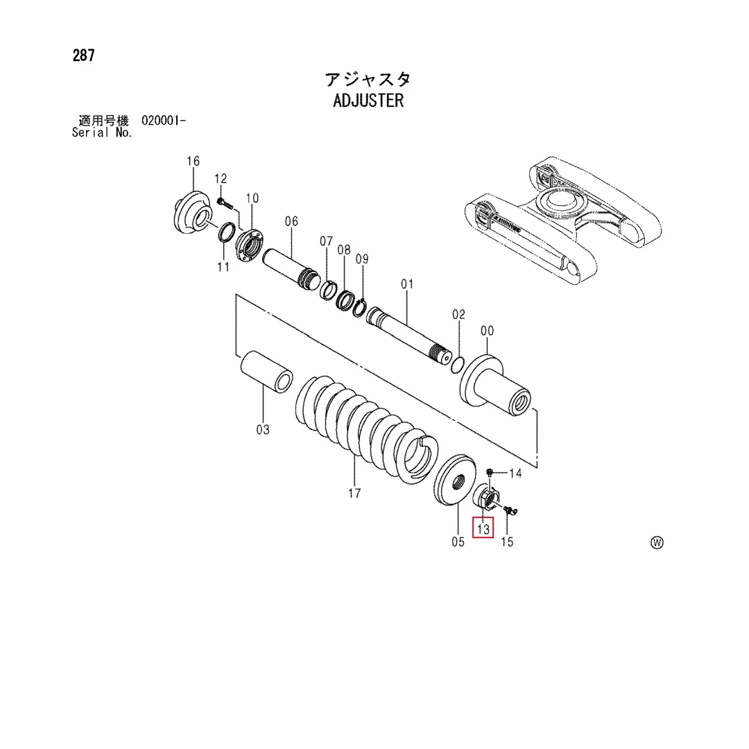 3075543 Original Excavator Accessories Nut for Hitachi ZX330  ﻿