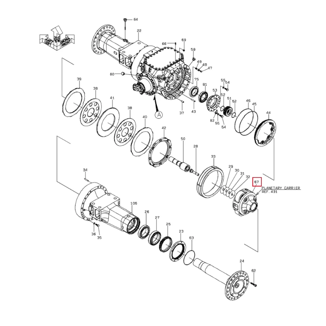 YB60000419 Original Loader Accessories Parts Planetary Carrier Assembly for Hitachi ZW310-6  ﻿