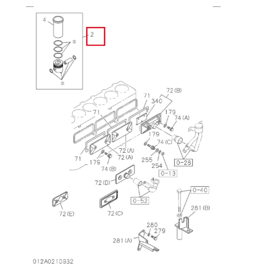 1878141060 Diesel Engine Parts 6BG1 4BG1 Liner Kit Piston Cylinder Liner Ring